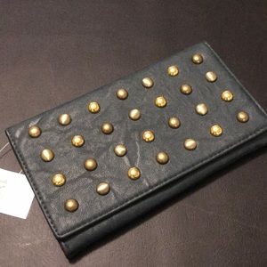 NEW Charlotte Russe STUDDED Peacock Wallet